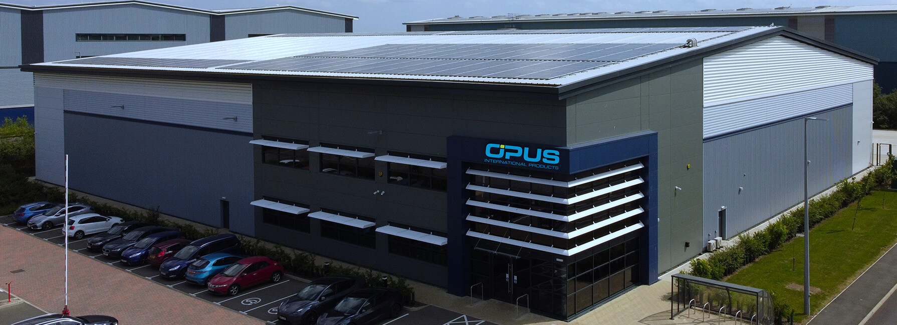 Front and side view of moving luxury sports car