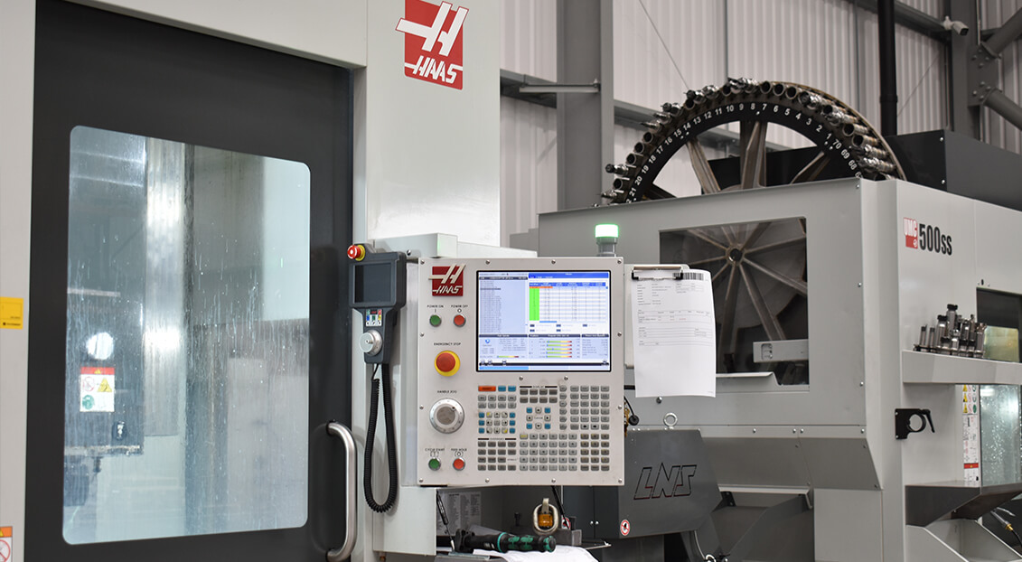 Man using laser cutter